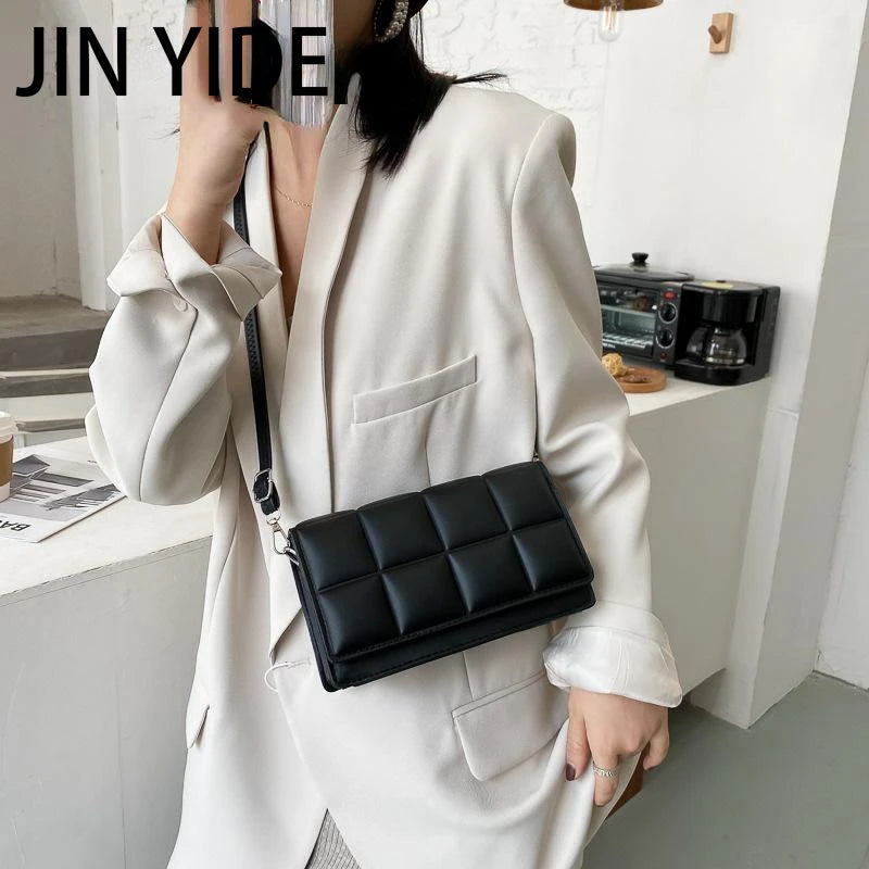 Spring Wild Plaid Shoulder Bag Women Ladies Small Square Bag