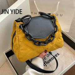Canvas Tote Bucket Bag Women's Handbag Shoulder Travel Bag