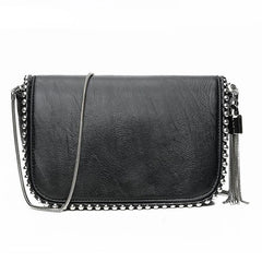 Small Crossbody Messenger Bag Chain Handbag with Tassel