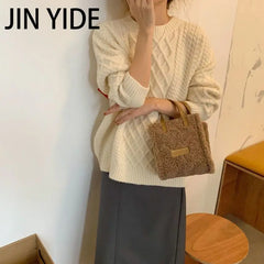 Women Winter Shoulder Bag Wool Warm Soft Autumn Ins Square Cross-body