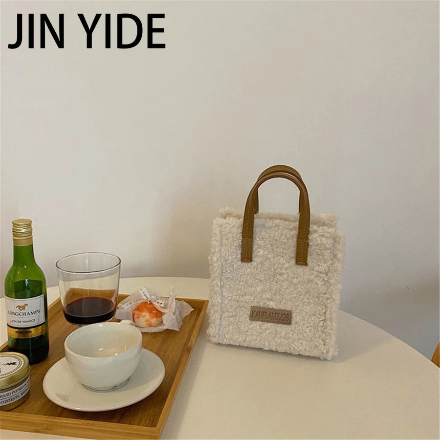 Women Winter Shoulder Bag Wool Warm Soft Autumn Ins Square Cross-body