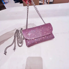 Rhinestones Mini Clutch Wallet Chain Evening Shoulder Bag