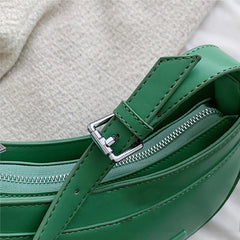 Women Shoulder Bag PU Leather Purse Handbag Shopper Summer Crescent Bag