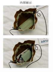 Drawstring Bags Drawn Bucket Bag Arabic Number Crossbody Bag