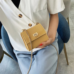 Small Square Bag PU Leather Women's Handbag Chain Shoulder Messenger Bags