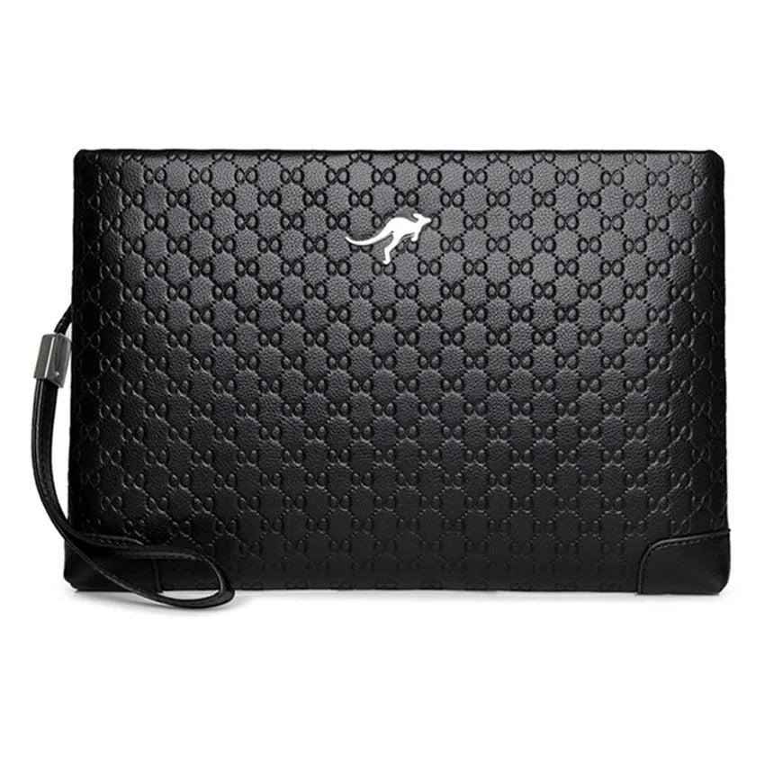 Men's Clutch Handbag PU Leather Long Wallet Business Bag