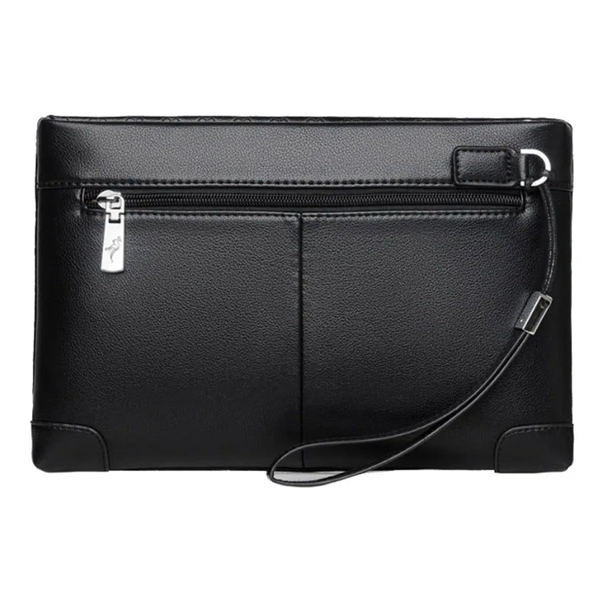 Men's Clutch Handbag PU Leather Long Wallet Business Bag