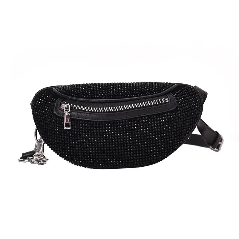 JOYHO Women's Diamonds Fanny Pack Waist Bag Chest Bag