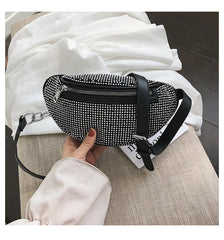 JOYHO Women's Diamonds Fanny Pack Waist Bag Chest Bag