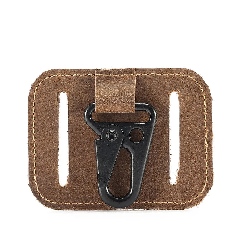 Vintage Leather Keychain Organizer Belt Loop Key Holder for Men