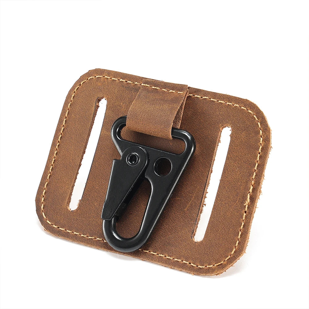 Vintage Leather Keychain Organizer Belt Loop Key Holder for Men