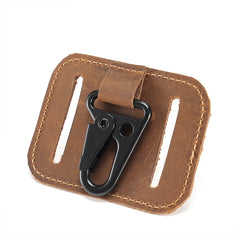 Vintage Leather Keychain Organizer Belt Loop Key Holder for Men
