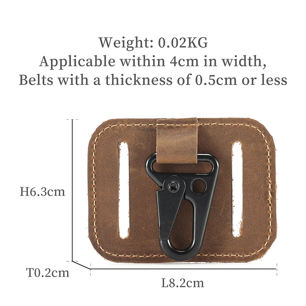 Vintage Leather Keychain Organizer Belt Loop Key Holder for Men