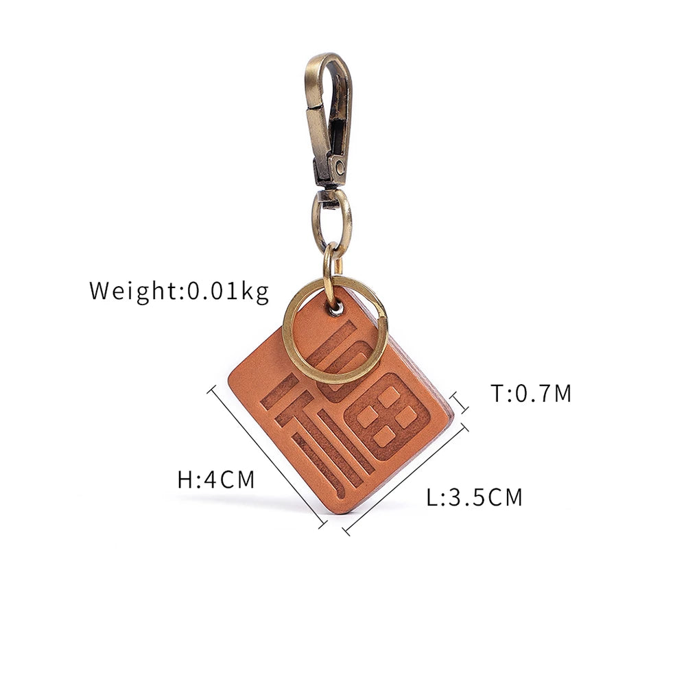 Leather Keychain Key Ring Accessories Women Men Key Chain Key Holder