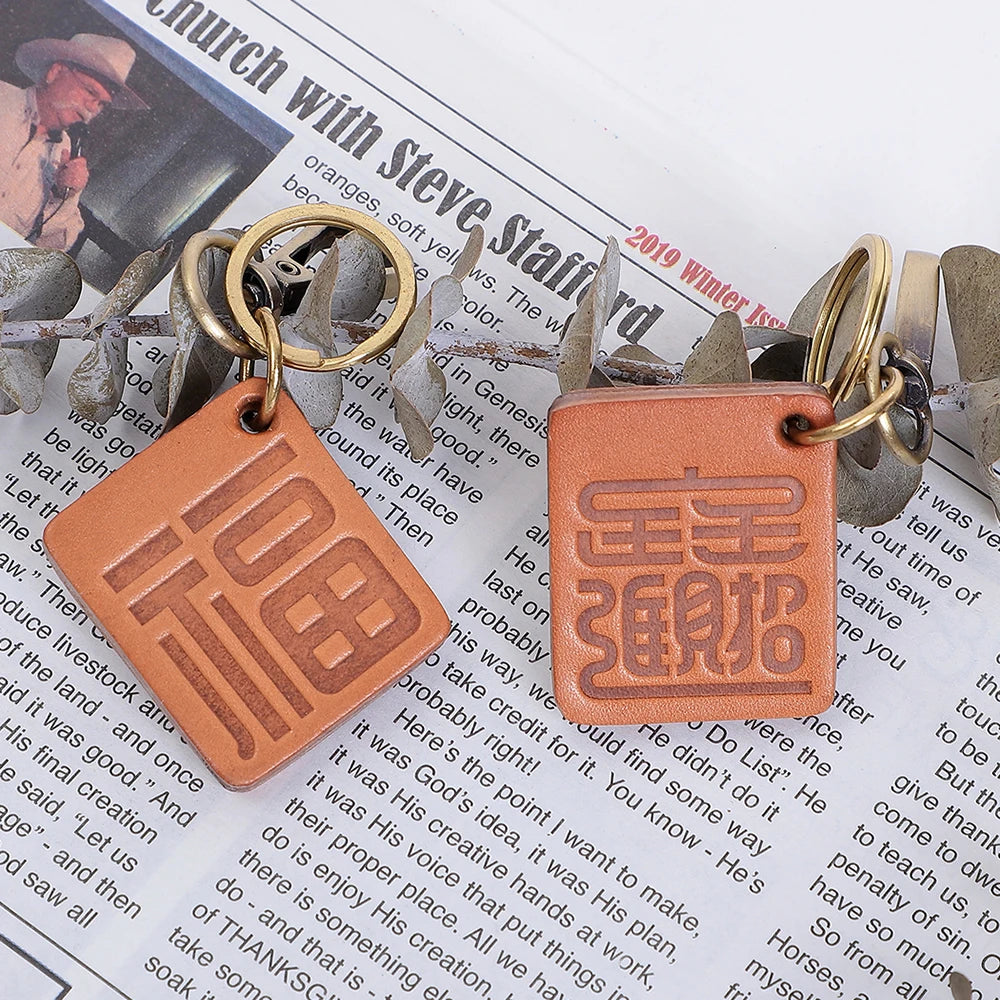Leather Keychain Key Ring Accessories Women Men Key Chain Key Holder