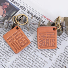 Leather Keychain Key Ring Accessories Women Men Key Chain Key Holder