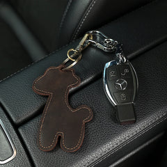 Leather Keychain Men Women Car Key Keyrings Gift