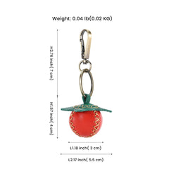Leather Strawberry Keychain for Women Girls Key Ring Gift