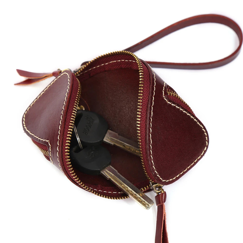 Leather Unisex Key Wallet Multifunction Keys Organizer Men Key Holders Ladie...