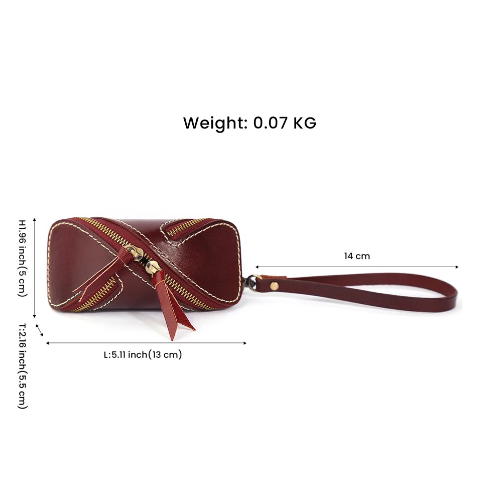 Leather Unisex Key Wallet Multifunction Keys Organizer Men Key Holders Ladie...