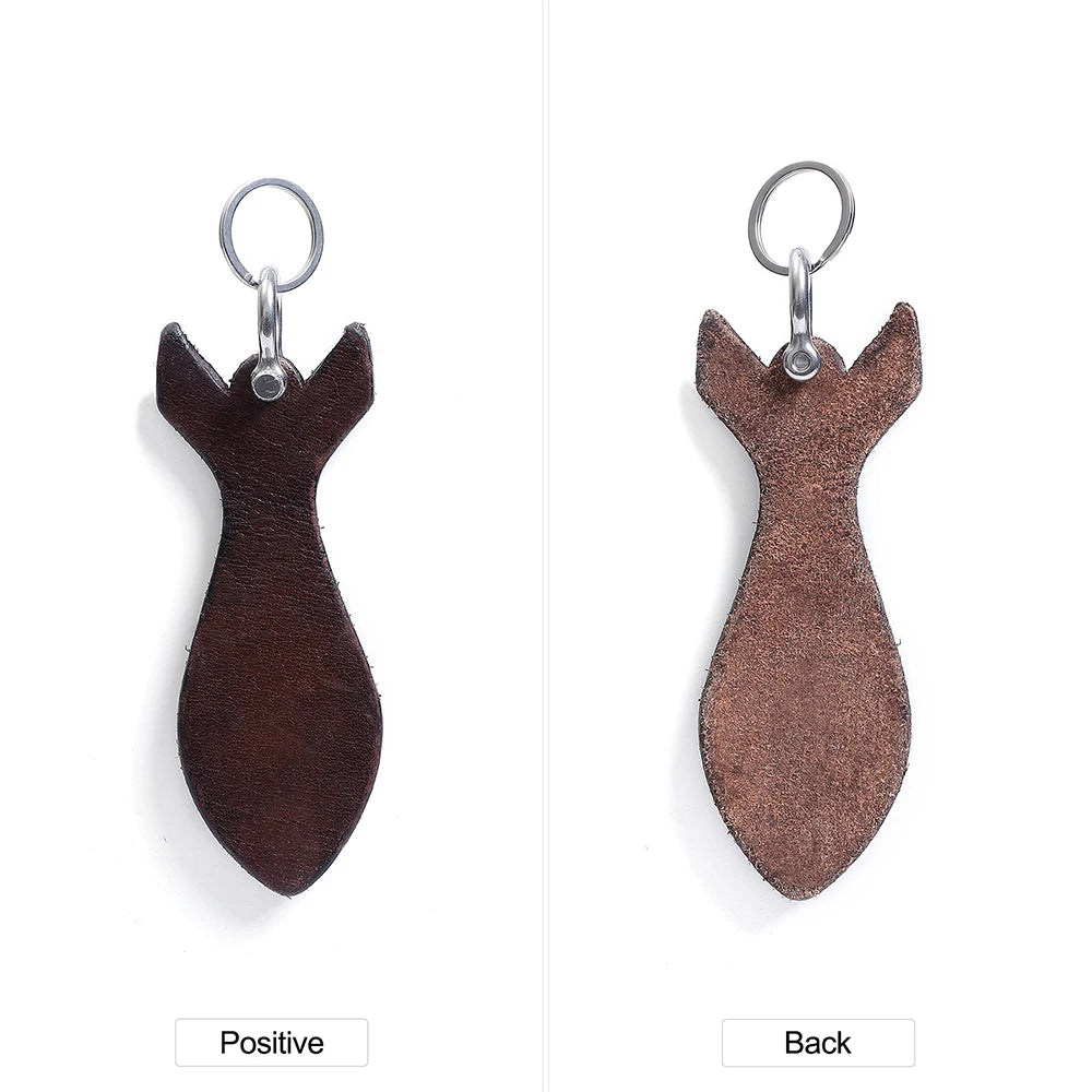 Vintage Leather Keychain Car Key Ring Key Holder