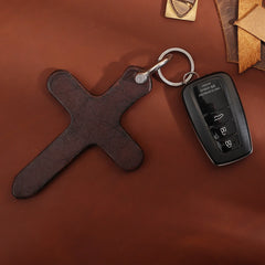Vintage Leather Keychain Car Key Ring Key Holder