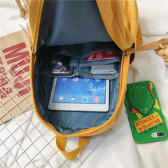 Nylon School Bags Waterproof Backpack for Teen Girls