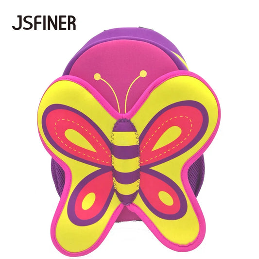 3D Animal Butterfly Bag Neoprene Kids School Bags for Girls Boys