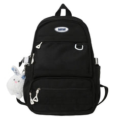 Double Zipper Net Pocket Woman Backpack Waterproof Teen Shoulder Bag