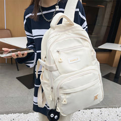 Waterproof Buckle Backpack School Bag Student Shoulder Bag