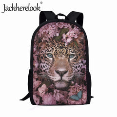 Jackherelook 3D Animal Leopard Pattern School Bag 17 inch
