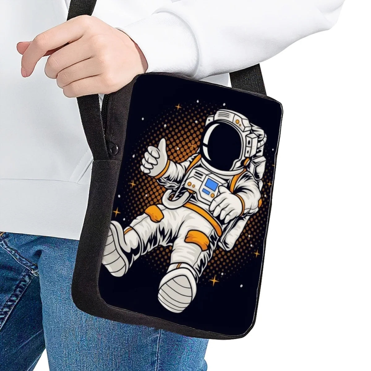Astronaut Pattern Children's Crossbody Bag for Boys Girls