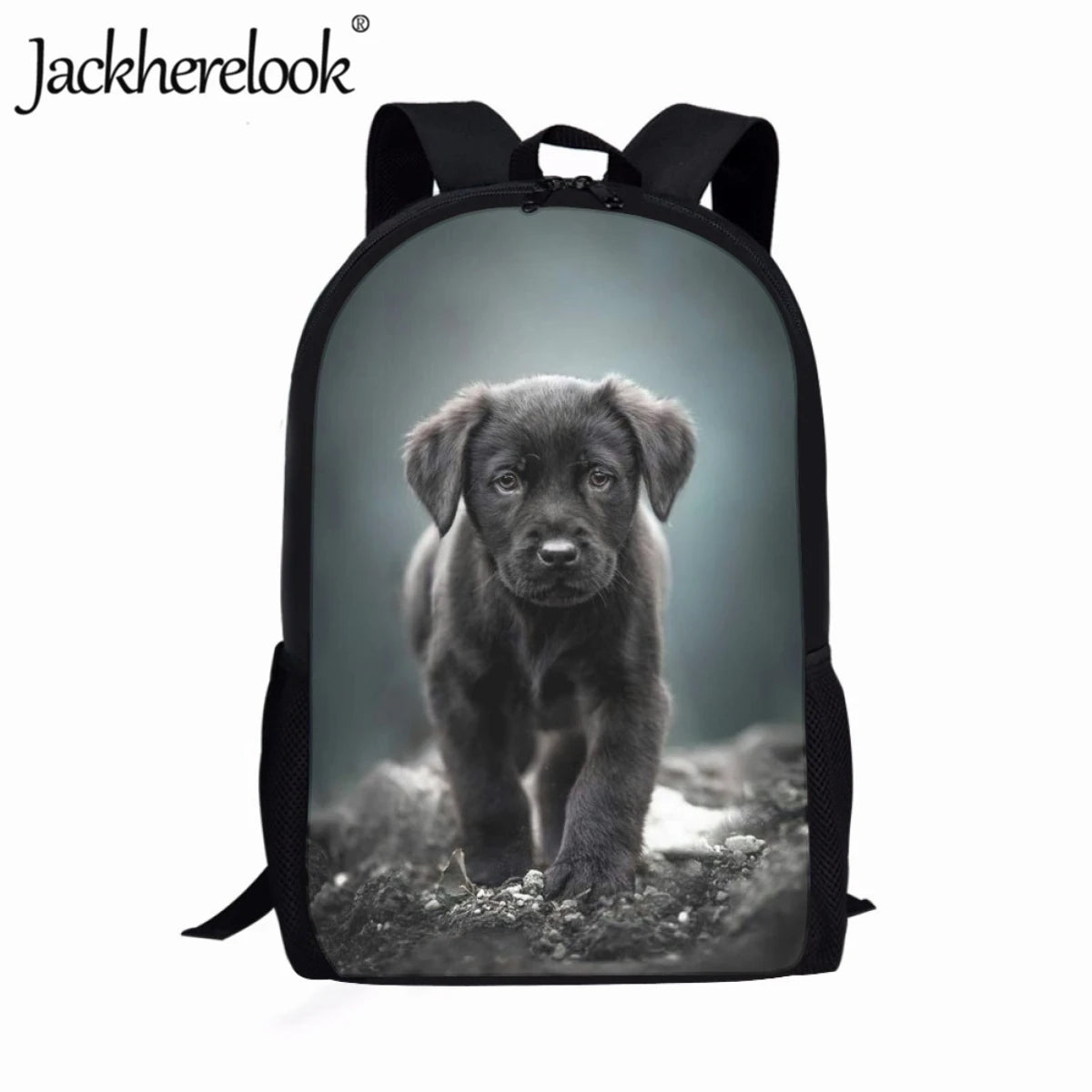 Jackherelook Puppy Print School Bag Children School Backpack