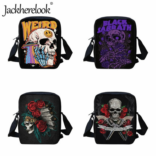 Dark Style Skull Pattern Crossbody Bags for Boys