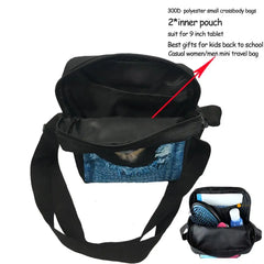 Kids School Bag Horse Pattern 3D Printing Messenger Bag Casual Travel Shoulder B