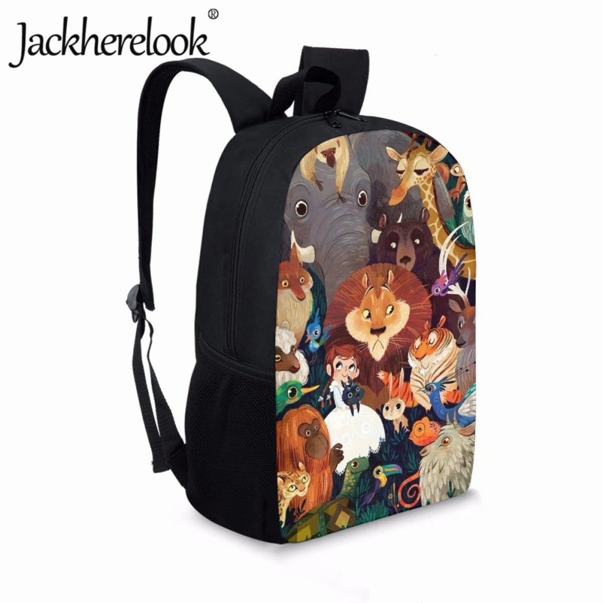 Jackherelook Kids School Bags Cartoon Animal Design Bookbags