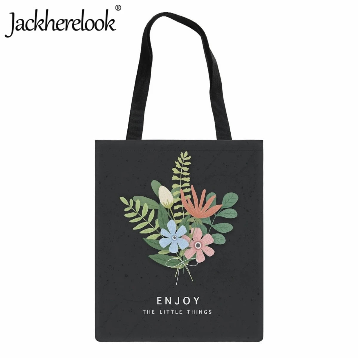 Floral Shoulder Bag Canvas Classic Handbag Beach Bag