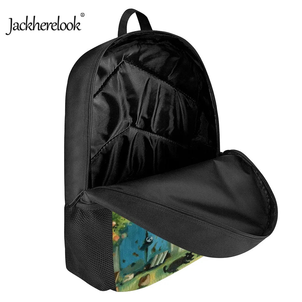 Jackherelook Comic Schoolbag for Girls Durable Backpack Large Capacity