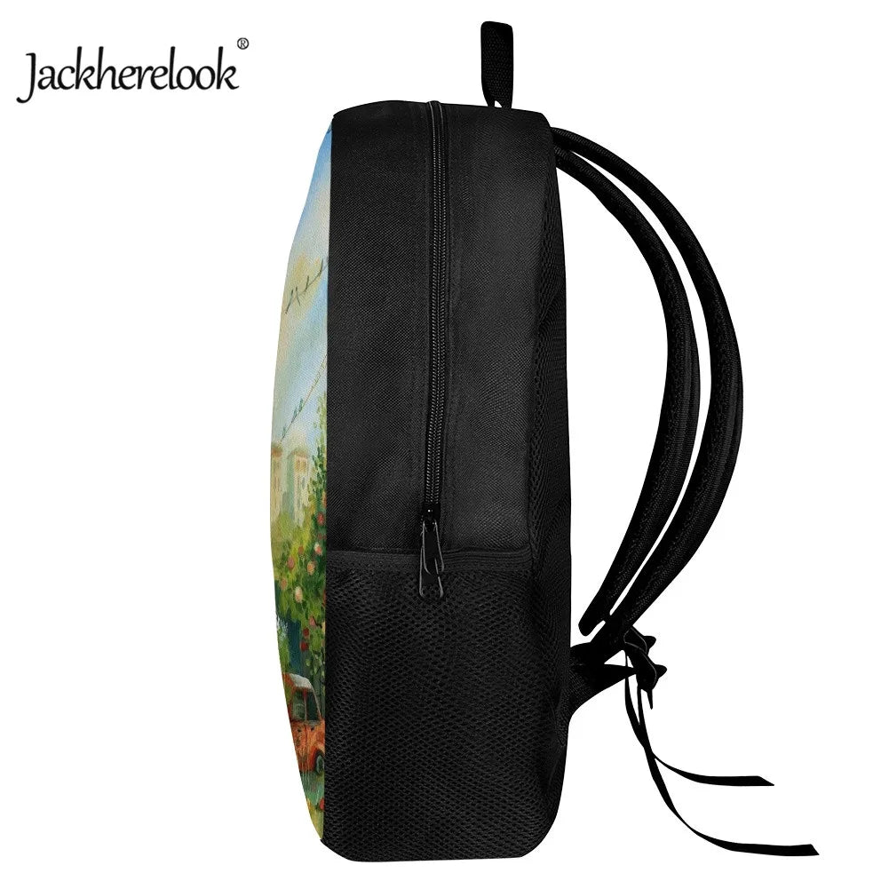 Jackherelook Comic Schoolbag for Girls Durable Backpack Large Capacity