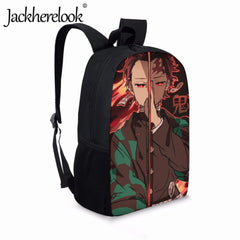 Jackherelook Kimetsu?No?Yaiba School Bags Warm Blood Style Bookbags
