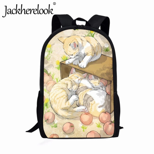 Jackherelook Kitten Bookbags 17 inch for Kids Boys Girls