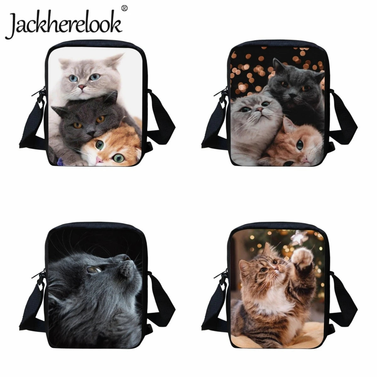 Kitten Pattern Book Bags for Kids School Shoulder Bag