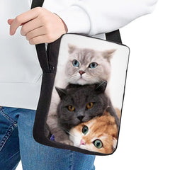 Kitten Pattern Book Bags for Kids School Shoulder Bag