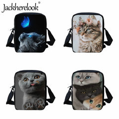 Kitten Pattern Schoolbag Crossbody Bag for Kids