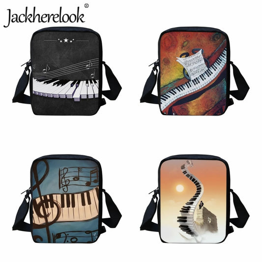 Artistic Piano Key Shoulder Bag for Kids Student
