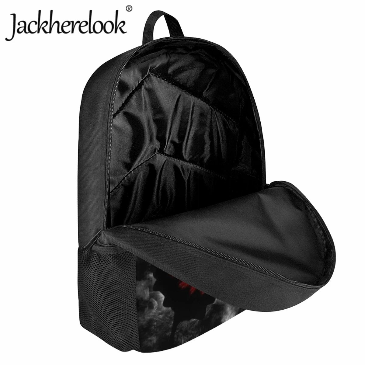 Dark Gothic Rose Butterfly Pattern Schoolbags for Teens, Boys and Girls