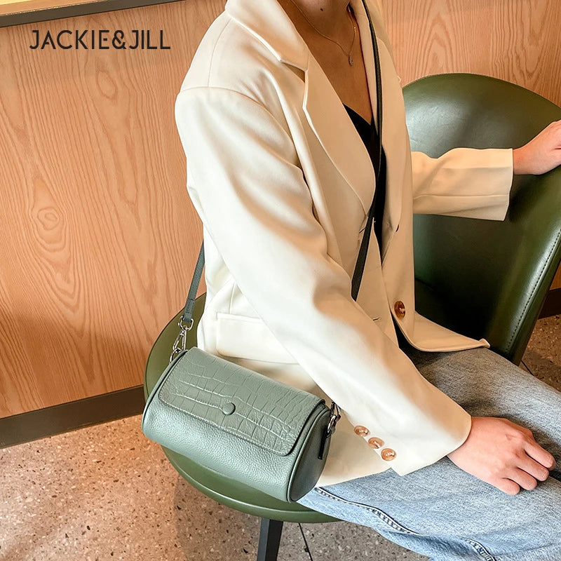 Cowhide Women's Shoulder Bag All Match Messenger Handbag