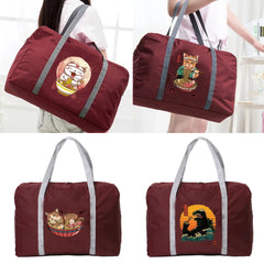 Japan Cat Series Print Travel Bag Large Capacity Foldable Clothes Organizers Bag
