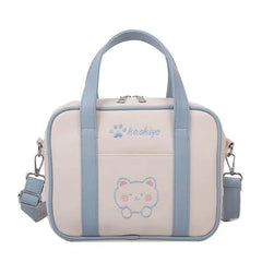 Japanese Lolita Style Girls Bags PU Leather Embroidered Bookbag