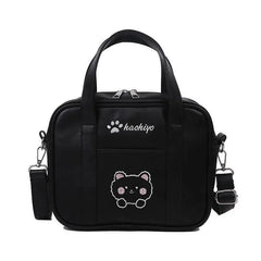 Japanese Lolita Style Girls Bags PU Leather Embroidered Bookbag